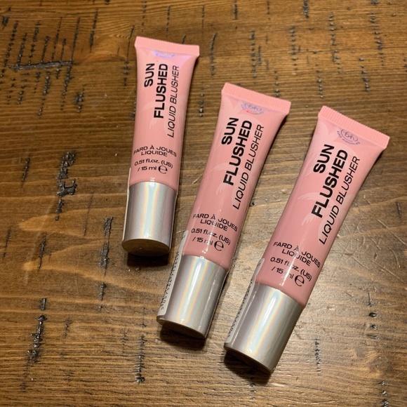 BH Los Angeles Sun Flushed Liquid Blush Lot Of 3 Sugar Palm Vegan Natural BUNDLE - Picture 1 of 8